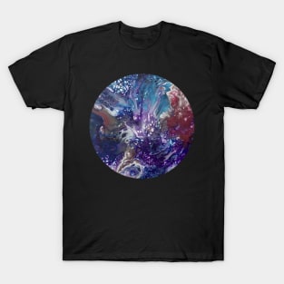 Acrylic pouring Sea Dragon - Fluid art painting T-Shirt